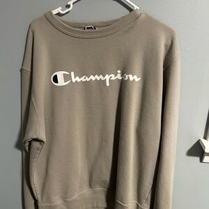 Champion Men's Olive Crewneck Sweater